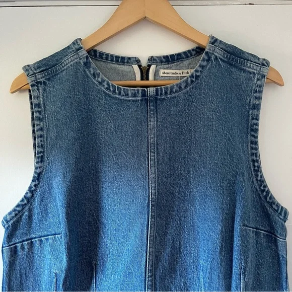 Abercrombie & Fitch Blue Denim Shell Mini Dress - Picture 3 of 10